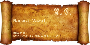Marosi Vazul névjegykártya